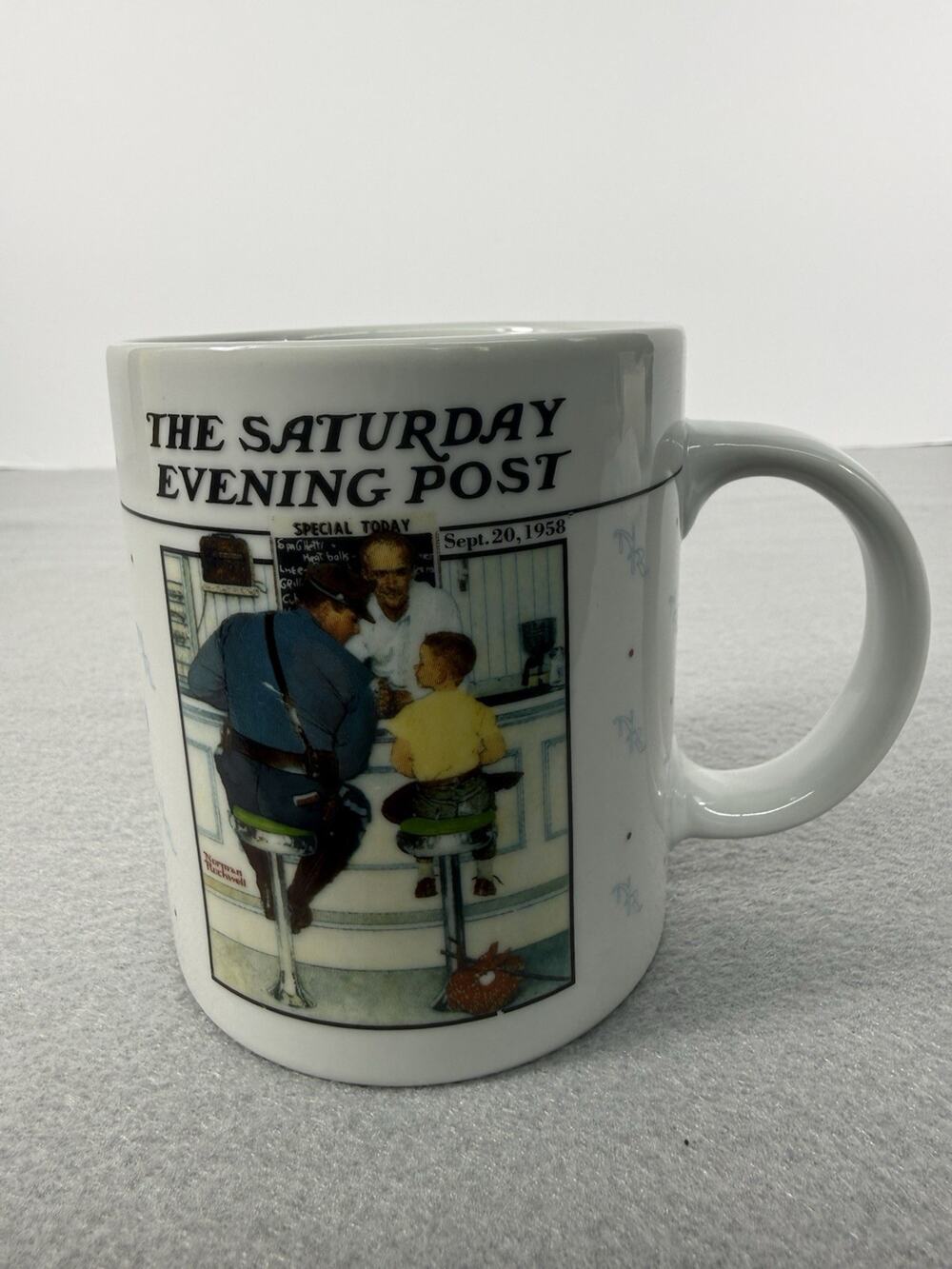 Vintage Norman Rockwell The Runaway Mug 1992 Saturday Evening Post Edition 83462